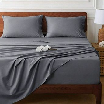 100% Cotton Extra Deep Pocket Cal King Sheet Set - Breathable, Soft, No Slipping