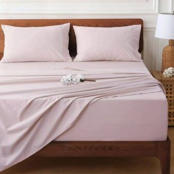 100% Cotton Extra Deep Pocket Cal King Sheet Set - Breathable, Soft, No Slipping