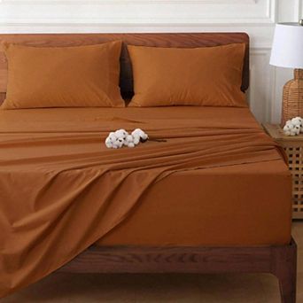 100% Cotton Extra Deep Pocket Cal King Sheet Set - Breathable, Soft, No Slipping