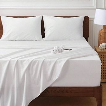 100% Cotton Extra Deep Pocket Cal King Sheet Set - Breathable, Soft, No Slipping