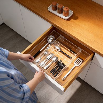 Expandable Adjustable Kitchen Drawer Organizer Multipurpose 9 Compartments