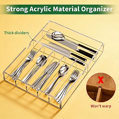 Expandable Adjustable Kitchen Drawer Organizer Multipurpose 9 Compartments