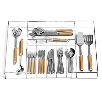 Expandable Adjustable Kitchen Drawer Organizer Multipurpose 9 Compartments
