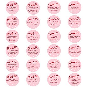 Girls Drink If Party Game, Pink and Red Drinks with the Girls Party Game Cards 24 Prompt Cards