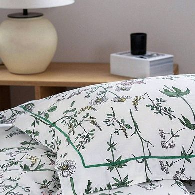 Comforter Set with 2 Pillow Shams, Floral Print, 100% Cotton Shell, All-Season