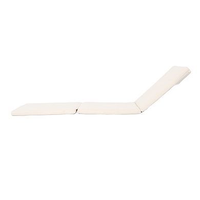 Lounge Cushion (2PCS) Cream Waterproof Chaise Cushions with Ties