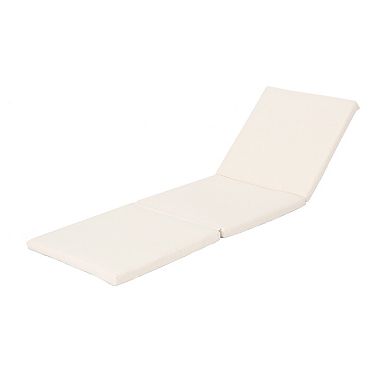 Lounge Cushion (2PCS) Cream Waterproof Chaise Cushions with Ties