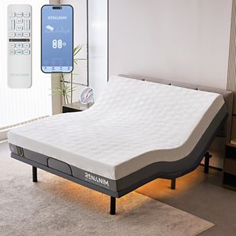SF Adjustable Bed w/ 10" Cooling Gel Hybrid Mattress, Massage, Zero Gravity