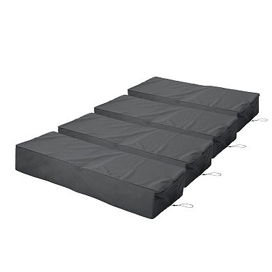 Chaise Lounge Set Cover (Set of 4) Gray Waterproof Furniture Protector