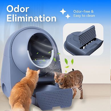 CATLINK Pro-X Self-Cleaning Litter Box: Smart App Control, Pinch-Free Safety for Multiple Cats