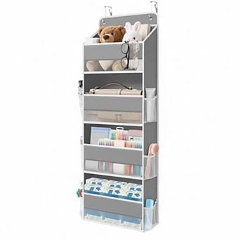 4 tier Over The Door Organizer Detachable Hanging Storage With Pockets Clear Visibility