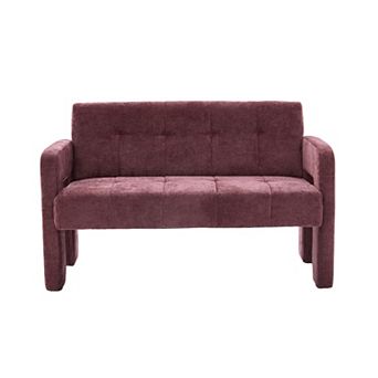 Trikiousd Nordic Modern Chenille Loveseat Sofa with Ergonomic Armrests