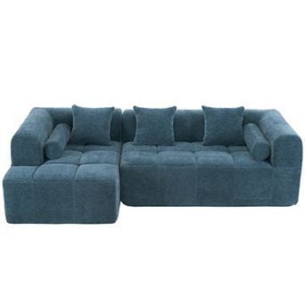 Trikiousd 101.2" Modular Sectional Sofa with Deep Seating and Side Pockets