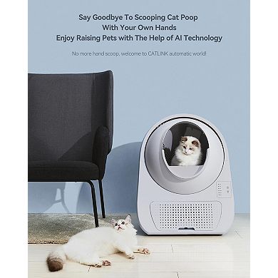 CATLINK Multi-Cat Self-Cleaning Litter Box: High Capacity & Double Odor Control (Young Model)
