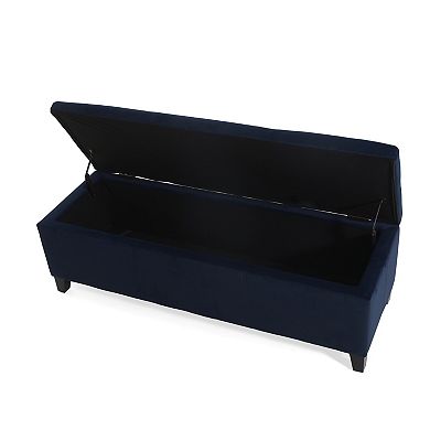 Trikiousd Upholstered Storage Ottoman Bench with Hidden Compartment for Entryway Bedroom Living Room