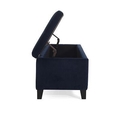 Trikiousd Upholstered Storage Ottoman Bench with Hidden Compartment for Entryway Bedroom Living Room