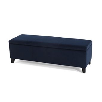 Trikiousd Upholstered Storage Ottoman Bench with Hidden Compartment for Entryway Bedroom Living Room