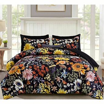 Sunflower Comforter Set 7 pc Microfiber Floral Design