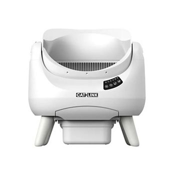 CATLINK Open Top Self-Cleaning Litter Box: Anti-Pinch Multi-Cat System with App Health Monitor