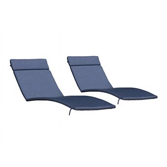 Outdoor Chaise Lounge Cushion (2PCS) Water-Resistant Replacement Cushions