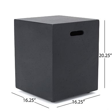 Trikiousd Concrete Propane Tank Holder Side Table Outdoor Fire Pit Cover