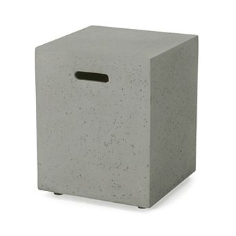Trikiousd Concrete Propane Tank Holder Side Table Outdoor Fire Pit Cover