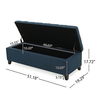 Trikiousd Upholstered Storage Ottoman Bench with Flip Top Seat