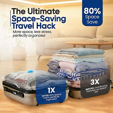 15 Pack Vacuum Storage Bags for Clothing Travel with Cordless Electric Pump
