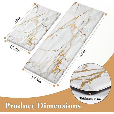 Slip Resistant Kitchen Mat Set Low Profile Floor Sink Stove Rugs