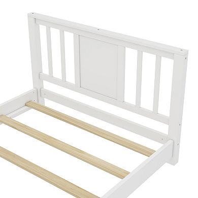 Trikiousd Twin Size Low Profile Platform Bed Wood Bed Frame with Support Slats