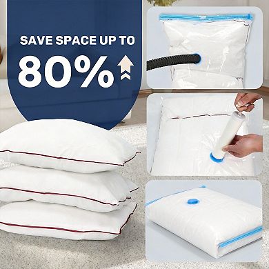 Vacuum Storage Bags 20 Pack Space Saver with Hand Pump for Travel Clothing Bedding
