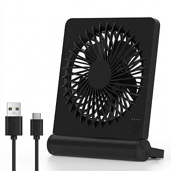 USB Mini Fan Strong Wind 3-Speed Adjustable Folding Quiet Desk