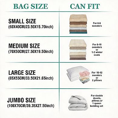 Vacuum Storage Bags Electric Pump 10 Large Space Saver For Clothes Comforters Blankets Bedding