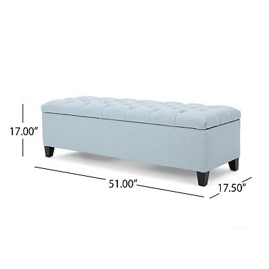 Trikiousd Storage Ottoman Button Tufted Upholstered Bench Rectangular Footstool