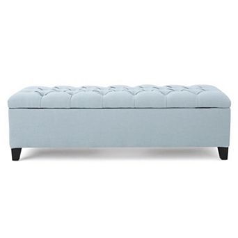 Trikiousd Storage Ottoman Button Tufted Upholstered Bench Rectangular Footstool