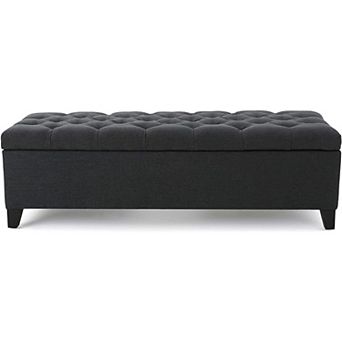 Trikiousd Storage Ottoman Button Tufted Upholstered Bench Rectangular Footstool