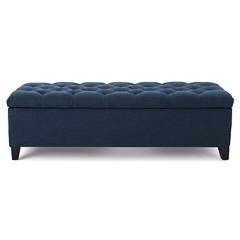 Trikiousd Storage Ottoman Button Tufted Upholstered Bench Rectangular Footstool