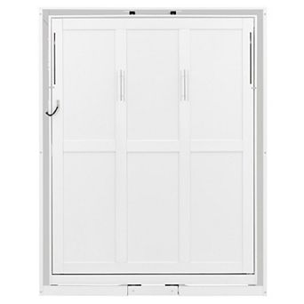 Trikiousd Rotating Queen Size Murphy Bed Wall Bed with Hidden Storage Racks