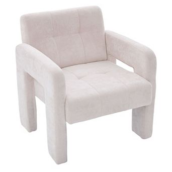 Trikiousd Modern Minimalist Armchair Upholstered Accent Chair Chenille Lounge Chair