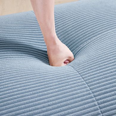Trikiousd Modular Ottoman Corduroy Upholstered Ottoman Sofa Foot Stool