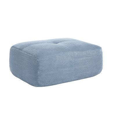 Trikiousd Modular Ottoman Corduroy Upholstered Ottoman Sofa Foot Stool