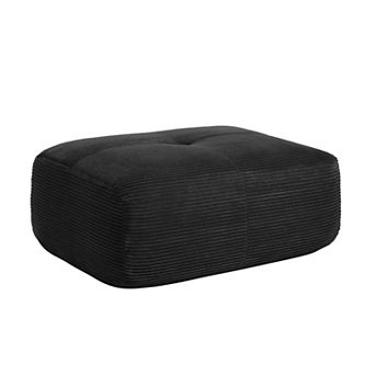 Trikiousd Modular Ottoman Corduroy Upholstered Ottoman Sofa Foot Stool