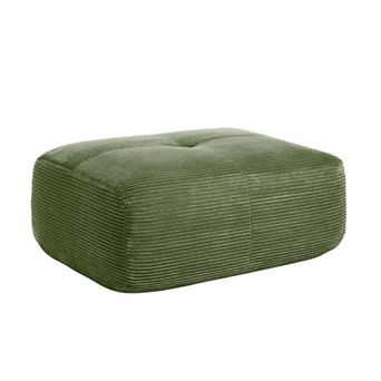 Trikiousd Modular Ottoman Corduroy Upholstered Ottoman Sofa Foot Stool