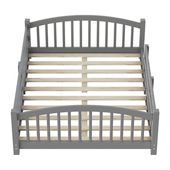 Trikiousd Montessori Floor Bed Solid Wood Platform Bed Toddler Bed Low Profile Bed Frame