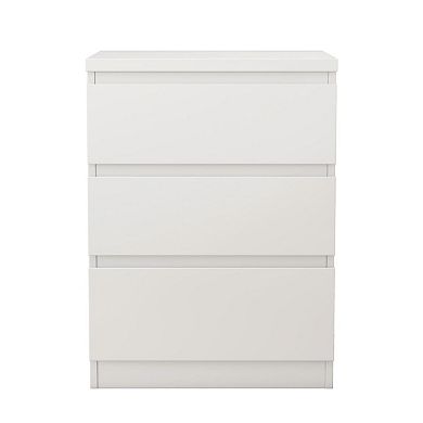 Trikiousd 3 Drawers Dressers Bedside Table for Bedroom, Modern Small Nightstand End Table