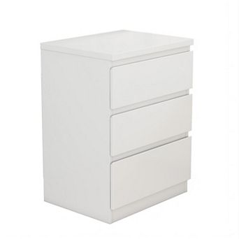 Trikiousd 3 Drawers Dressers Bedside Table for Bedroom, Modern Small Nightstand End Table