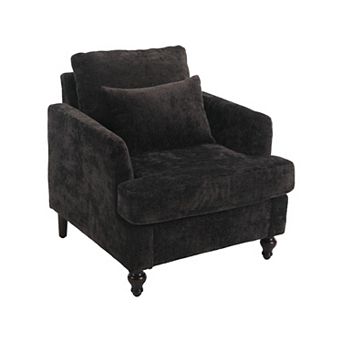Trikiousd Mid Century Modern Tufted Accent Chair Wood Frame Armchair Lounge Chair
