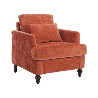 Trikiousd Mid Century Modern Tufted Accent Chair Wood Frame Armchair Lounge Chair