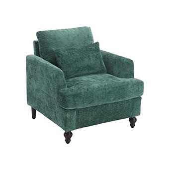 Trikiousd Mid Century Modern Tufted Accent Chair Wood Frame Armchair Lounge Chair