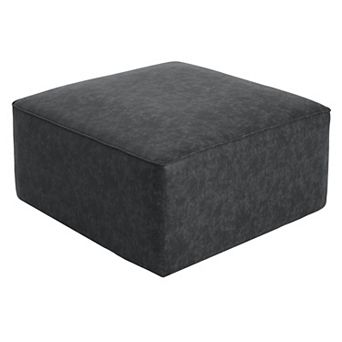 Trikiousd PU Leather Ottoman Square Upholstered Sectional Sofa Ottoman Footrest